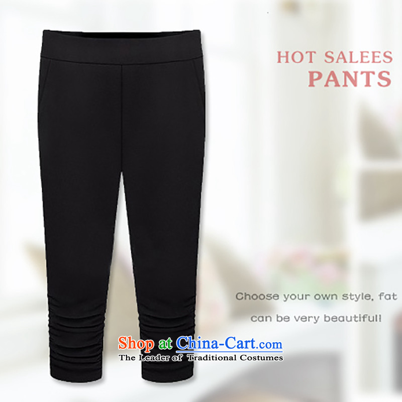 Luo Shani flower code women forming the trousers sister summer thick thick, Hin thin, 7 mm thick trousers castor ladies pants 4622 Black 3XL, shani flower sogni (D'oro) , , , shopping on the Internet
