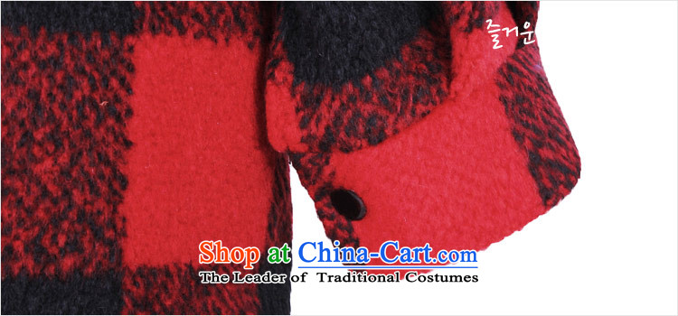 Korea has the Korean version of the Dag Hammarskjöld yi 2015 winter clothing new women's long sleeve loose grating EK3821 gross? jacket Tsat Red S picture, prices, brand platters! The elections are supplied in the national character of distribution, so action, buy now enjoy more preferential! As soon as possible.