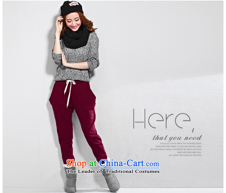 Szili Clinton larger ladies pants 2015 autumn and winter thick mm plus new lint-free cleaning Harun thick to intensify the relaxd casual trousers 200 catties, forming the women pants wine red 5XL picture, prices, brand platters! The elections are supplied in the national character of distribution, so action, buy now enjoy more preferential! As soon as possible.