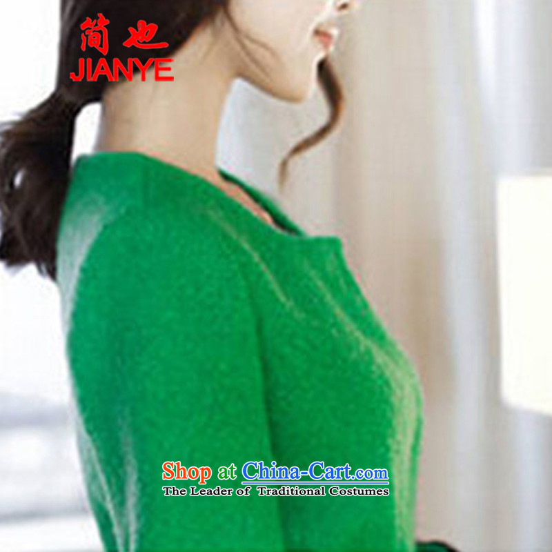 Jane can also  new 2014 gross jacket female incense? wind in long Korean autumn and winter, Sau San a green XL, simplistic and 3698th (jianye) , , , shopping on the Internet