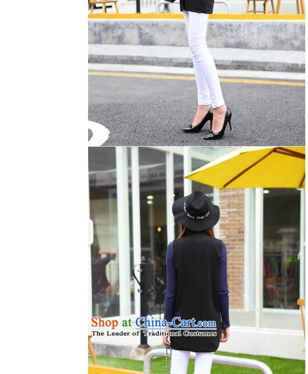 Optimize for a women's XL 2014 mm thick with Korean autumn new thick sister sleeveless jacket, a black jacket XXXL picture, prices, brand platters! The elections are supplied in the national character of distribution, so action, buy now enjoy more preferential! As soon as possible.