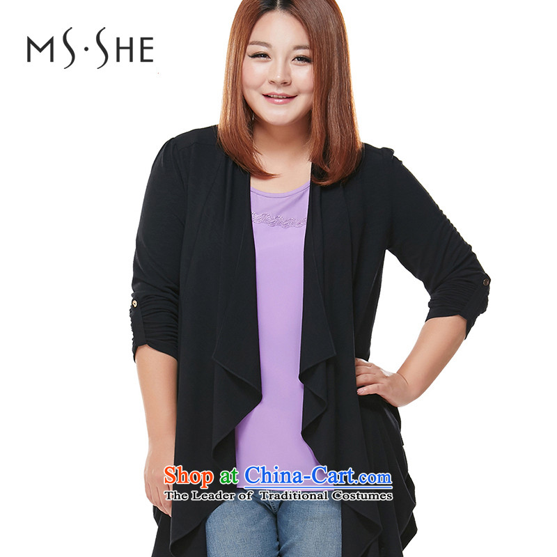 Msshe xl women 2015 Autumn In New thick mm long graphics thin V-Neck long-sleeved sweater 7686 Black 3XL, Susan Carroll, the poetry Yee (MSSHE),,, shopping on the Internet