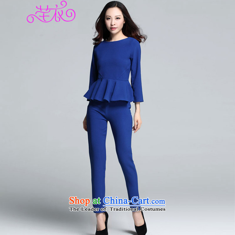 Kumabito xl women 2015 new fall_winter collections to 9 under the cuff billowy flounces shirt loose video thin pants really two kits blue?3XL 145-170 catty