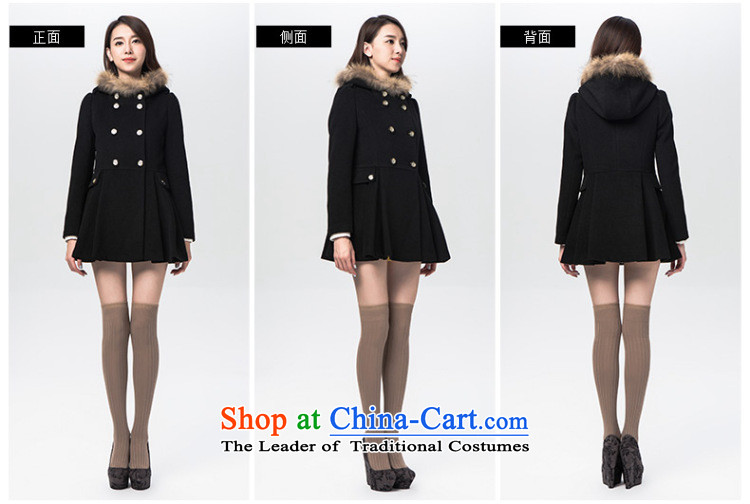 Three new multimedia 2015 Winter Classic double-retro England selection in the wild about gross long coat female black Xl/170/92a picture, prices, brand platters! The elections are supplied in the national character of distribution, so action, buy now enjoy more preferential! As soon as possible.