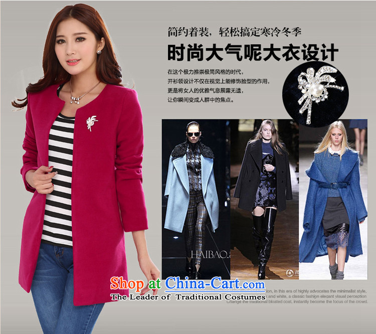 Szili Clinton 2015 mm thick sister Fall/Winter Collections of new products to xl loose? Cardigan jacket gross Korean version in the thin long coats)? female 200 catties of red 5XL picture, prices, brand platters! The elections are supplied in the national character of distribution, so action, buy now enjoy more preferential! As soon as possible.