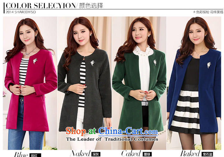 Szili Clinton 2015 mm thick sister Fall/Winter Collections of new products to xl loose? Cardigan jacket gross Korean version in the thin long coats)? female 200 catties of red 5XL picture, prices, brand platters! The elections are supplied in the national character of distribution, so action, buy now enjoy more preferential! As soon as possible.