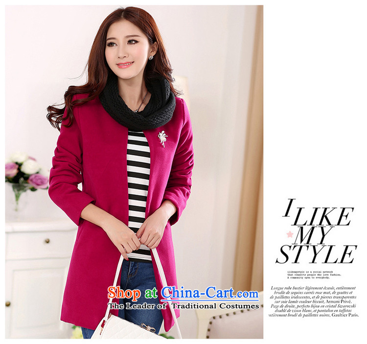 Szili Clinton 2015 mm thick sister Fall/Winter Collections of new products to xl loose? Cardigan jacket gross Korean version in the thin long coats)? female 200 catties of red 5XL picture, prices, brand platters! The elections are supplied in the national character of distribution, so action, buy now enjoy more preferential! As soon as possible.