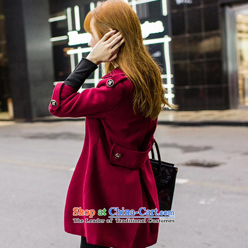 The United States welcomes the   2015 winter clothing new Nga for women with gross for Korean in the long hair of Sau San? JL88509 jacket coat RED M, the United States welcomes a (meixinya) , , , shopping on the Internet