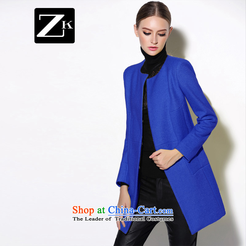 Zk Western women 2015 Fall/Winter Collections new gross? Long butted Sau San? coats yellow M,zk,,, gross shopping on the Internet