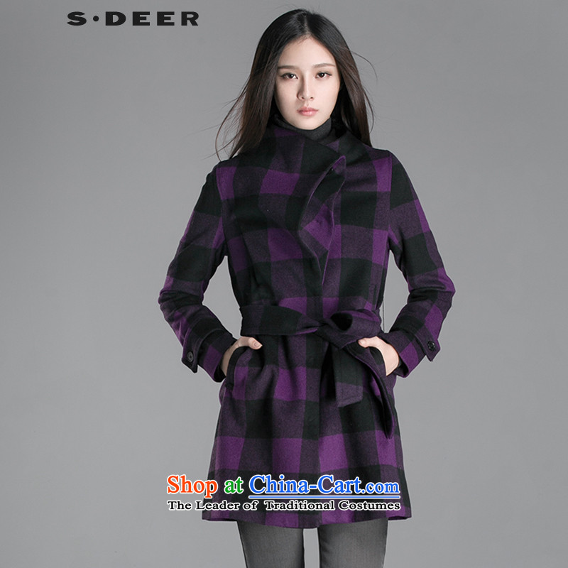 Duaux sdeer Saint 2015 winter clothing new women's Western Wind Jacket blended wool version Sau San S13481886 Shaded Purple M