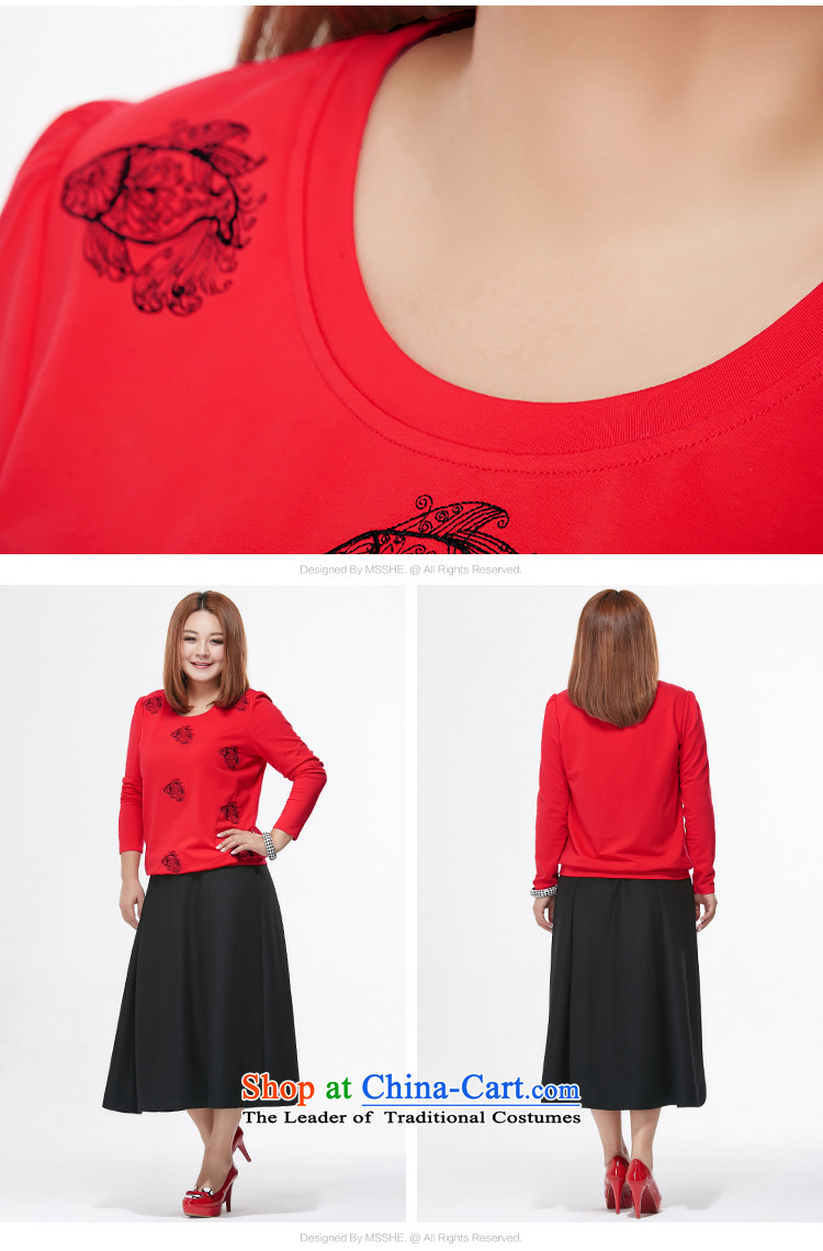 To increase the number msshe women 2015 Autumn New) MM long-sleeved shirt, forming the thick video thin T-shirt shirt pre-sale 2050 Red 5XL- pre-sale to the picture of 12.10, prices, brand platters! The elections are supplied in the national character of distribution, so action, buy now enjoy more preferential! As soon as possible.