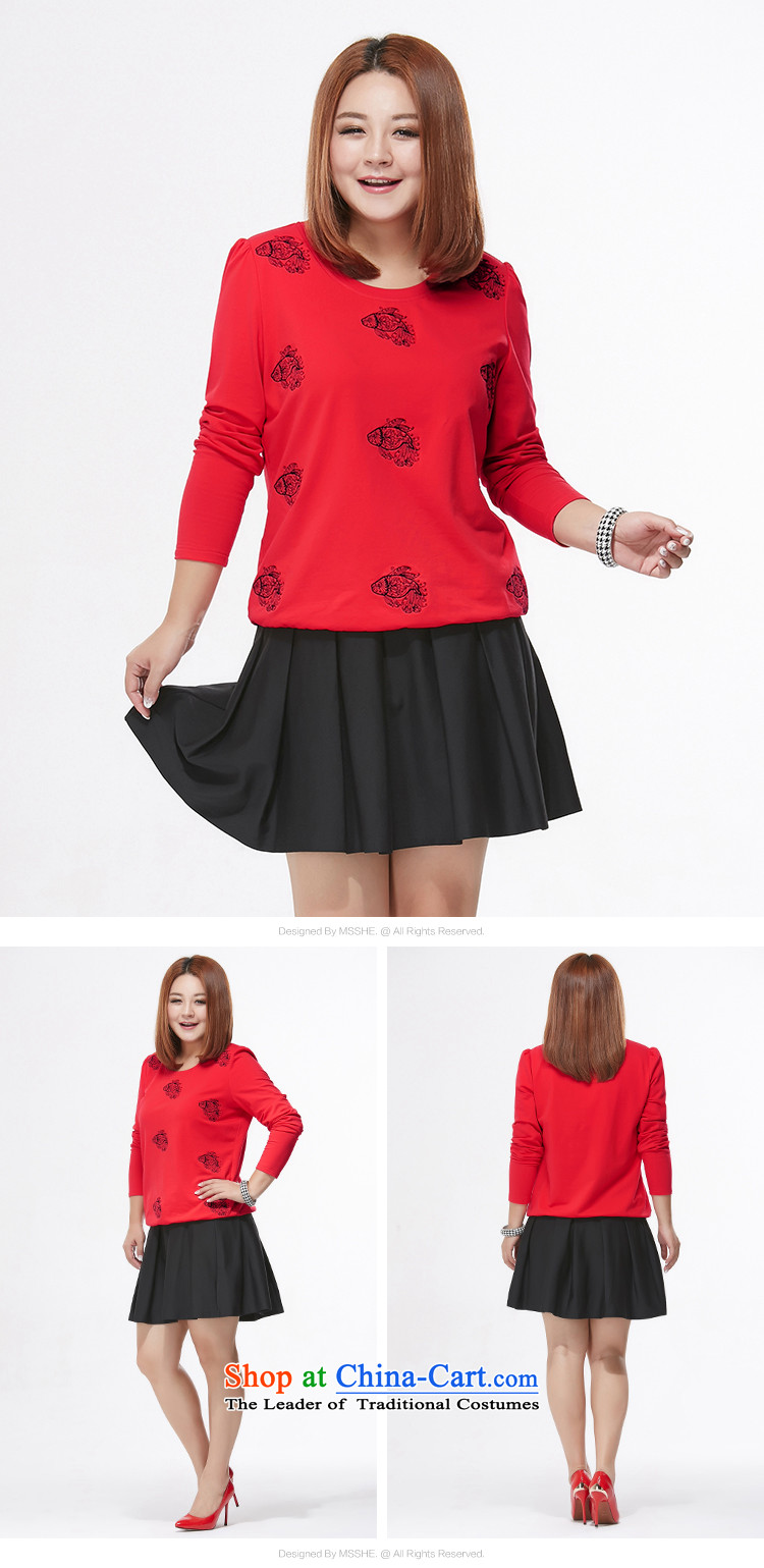 To increase the number msshe women 2015 Autumn New) MM long-sleeved shirt, forming the thick video thin T-shirt shirt pre-sale 2050 Red 5XL- pre-sale to the picture of 12.10, prices, brand platters! The elections are supplied in the national character of distribution, so action, buy now enjoy more preferential! As soon as possible.