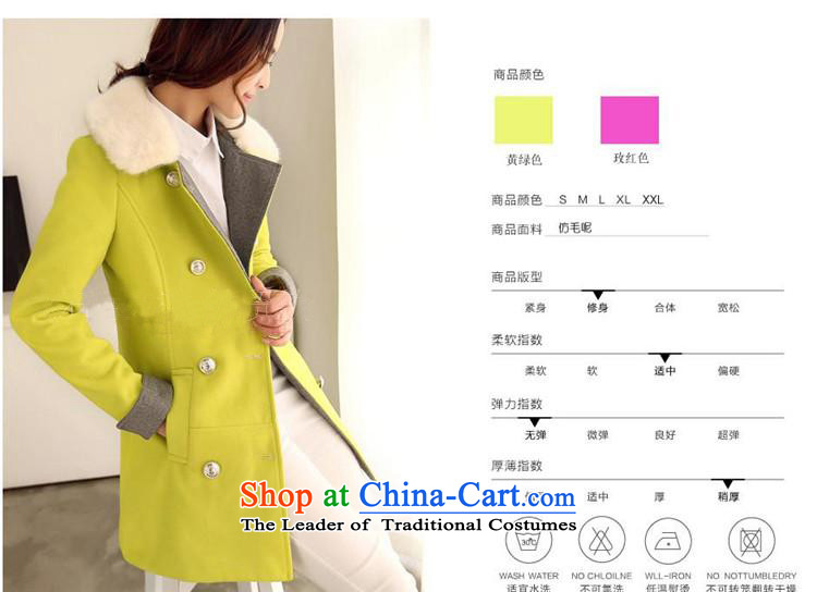Jane can also  fall and winter 2014 new Korean version of large numbers of short? female Sau San video thin coat reverse collar double-a green and yellow XL Photo 5530#, prices, brand platters! The elections are supplied in the national character of distribution, so action, buy now enjoy more preferential! As soon as possible.