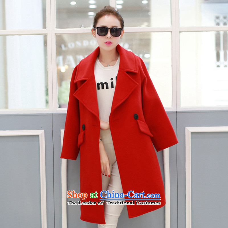 The Star Ni C.O.D. 2015 Fall/Winter Collections new Korean female thin hair Sau San video? coats that long thick wool a jacket girl Kang S, The Star Ni Yellow , , , shopping on the Internet