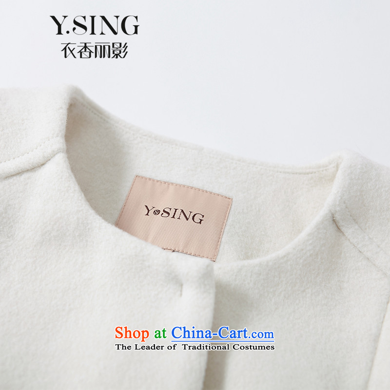 Hong Lai Ying 2015 winter clothing new Korean citizenry elegant solid color round-neck collar white jacket in gross? Long White (81), L, Hong Lai Ying , , , shopping on the Internet