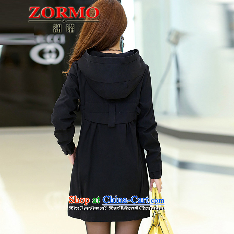  The Korean version of the female ZORMO autumn and winter jacket, thick mm to increase the number of black windbreaker XXXL Ms. 140-160 characters catty ,ZORMO,,, shopping on the Internet