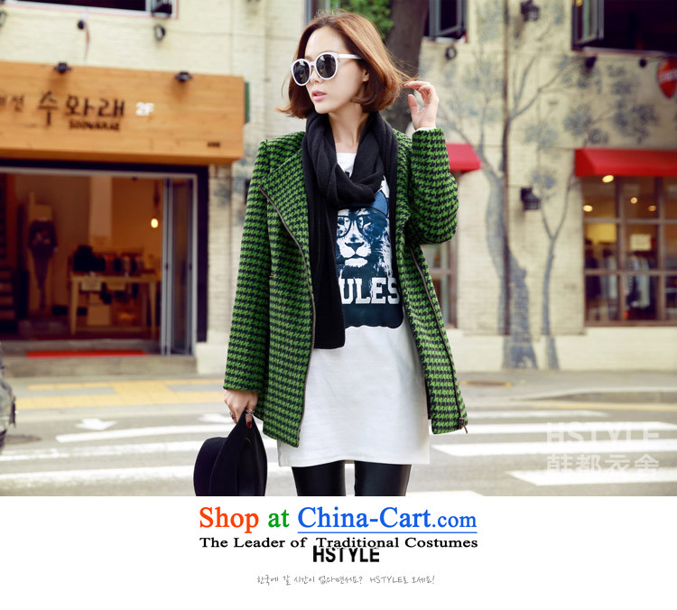 Korea has the Korean version of the Dag Hammarskjöld yi 2015 winter clothing new women's chidori grid pattern long-sleeved jacket DF4410?(6) gross green L picture, prices, brand platters! The elections are supplied in the national character of distribution, so action, buy now enjoy more preferential! As soon as possible.
