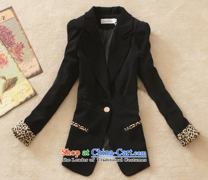 Gwi Tysan 2015 thick mm spring new extra women small business suit leopard to intensify the catty code 200 graphics thin OL vocational small black jacket 5XL suit picture, prices, brand platters! The elections are supplied in the national character of distribution, so action, buy now enjoy more preferential! As soon as possible.