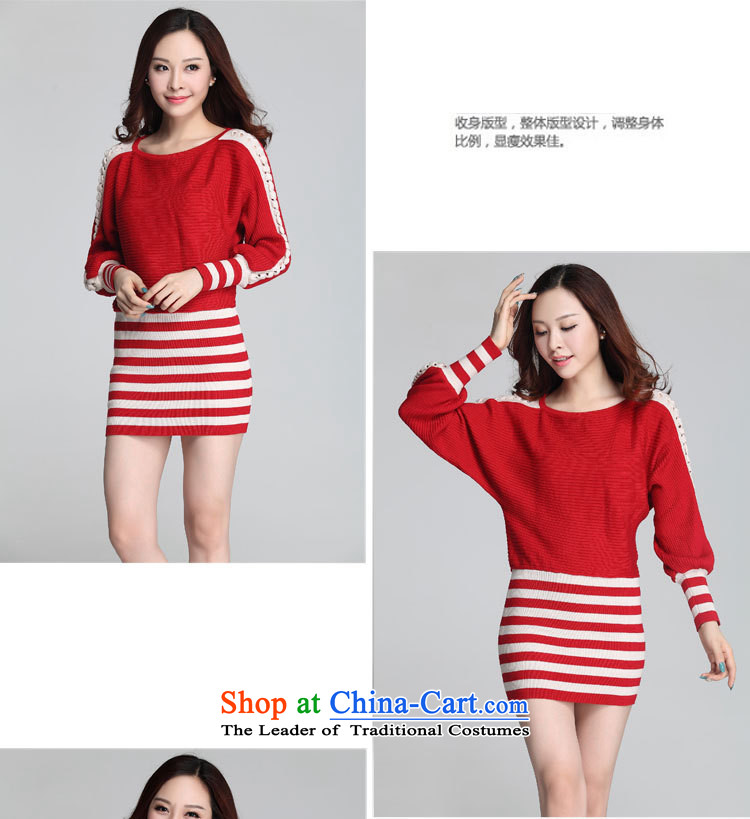The Ventricular Hypertrophy code thick people women 2015 Autumn In New long loose streaks bat sleeves knitwear sweater and leave two package dresses red 125-145 XL catty picture, prices, brand platters! The elections are supplied in the national character of distribution, so action, buy now enjoy more preferential! As soon as possible.