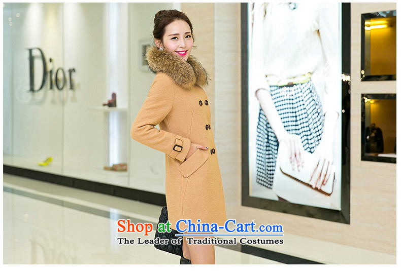 Image of curtain Fall/Winter Collections 2015 Women Korean version in the Sau San long thick hair? y132# jacket coat wine red L picture, prices, brand platters! The elections are supplied in the national character of distribution, so action, buy now enjoy more preferential! As soon as possible.
