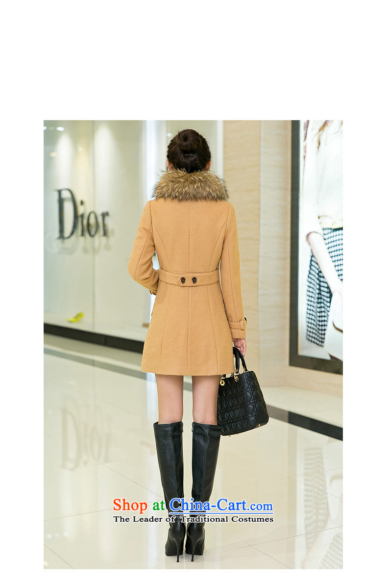 Image of curtain Fall/Winter Collections 2015 Women Korean version in the Sau San long thick hair? y132# jacket coat wine red L picture, prices, brand platters! The elections are supplied in the national character of distribution, so action, buy now enjoy more preferential! As soon as possible.