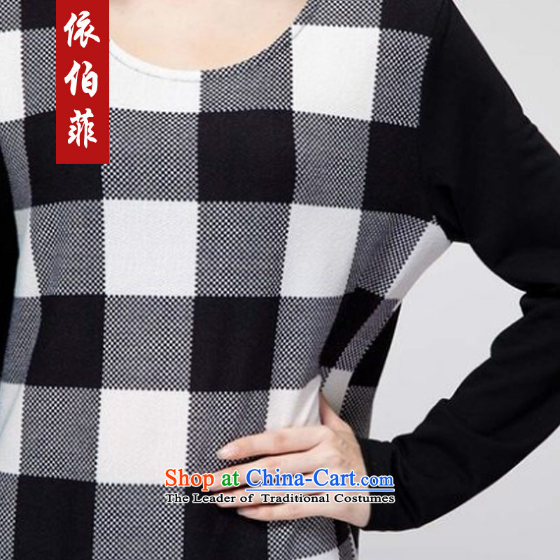 In accordance with the 2015 autumn and winter new Fat MM loose large segments of the stitching forming the long-sleeved dresses Y181 picture color 4XL, female perfect (yibofei under) , , , shopping on the Internet