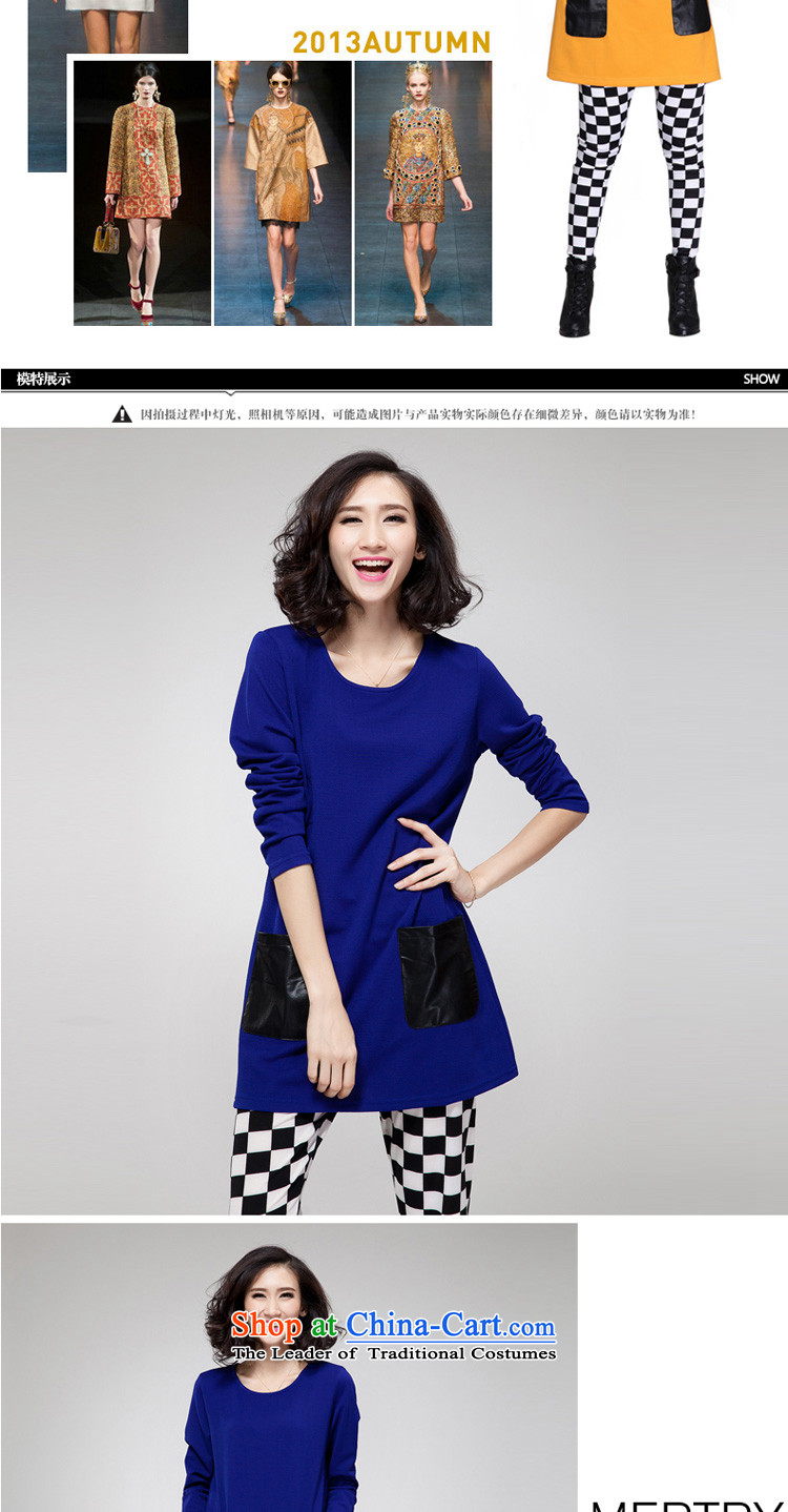 In accordance with the 2015 autumn perfect new) thick MM to xl loose video thin spell bag long-sleeved dresses female Y183 Blue M picture, prices, brand platters! The elections are supplied in the national character of distribution, so action, buy now enjoy more preferential! As soon as possible.