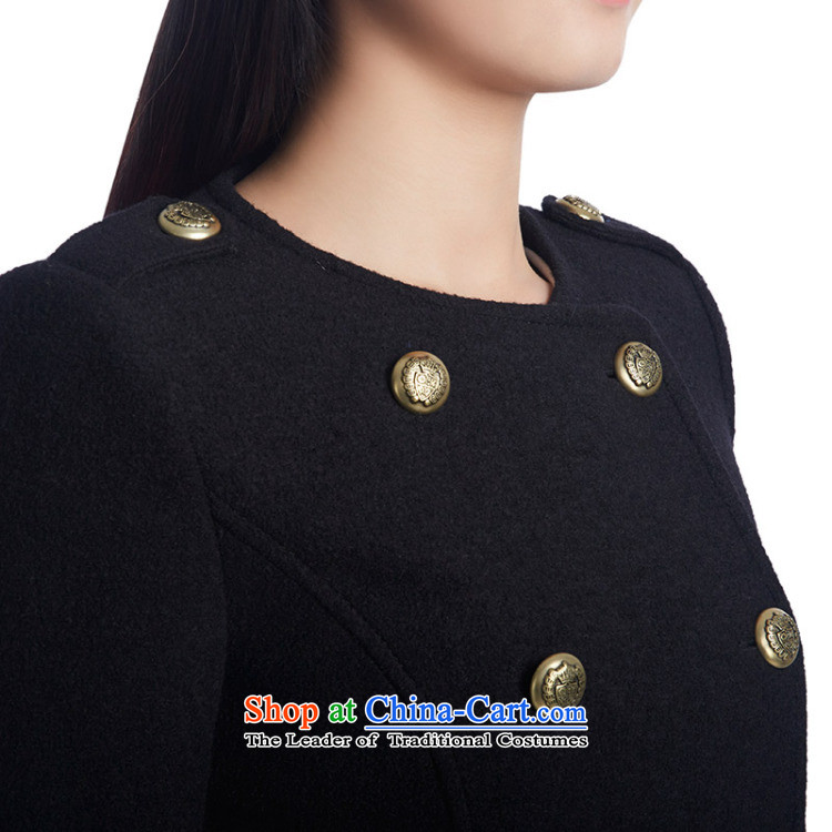 Bosnia and the brother-in-law women 2015 new round-neck collar double row is long wool overcoats 490089? black S(2 code) Picture, prices, brand platters! The elections are supplied in the national character of distribution, so action, buy now enjoy more preferential! As soon as possible.