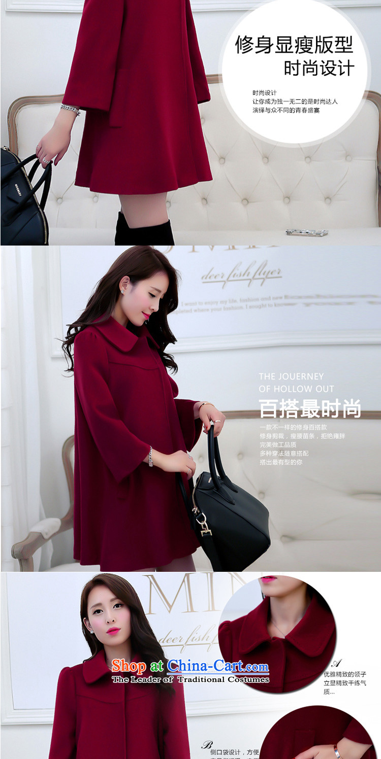 Flower to Isabelle 2015 autumn and winter new Fat MM to xl graphics in thin long large a wool coat cloak jacket female D7232 wine red 4XL Photo, prices, brand platters! The elections are supplied in the national character of distribution, so action, buy now enjoy more preferential! As soon as possible.