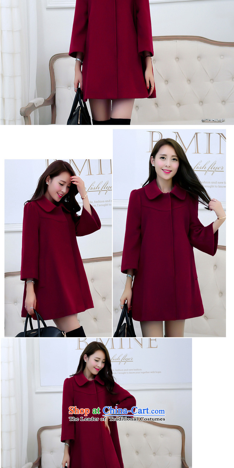 Flower to Isabelle 2015 autumn and winter new Fat MM to xl graphics in thin long large a wool coat cloak jacket female D7232 wine red 4XL Photo, prices, brand platters! The elections are supplied in the national character of distribution, so action, buy now enjoy more preferential! As soon as possible.