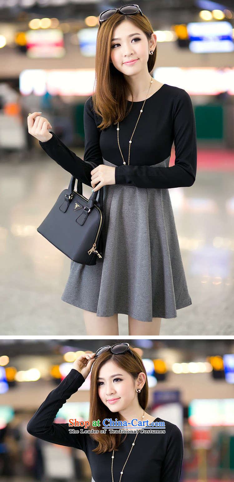 Yet, 2015 autumn and winter new xl long-sleeved dresses round-neck collar forming the Sau San skirt bon bon skirt picture color photo of female XL, prices, brand platters! The elections are supplied in the national character of distribution, so action, buy now enjoy more preferential! As soon as possible.