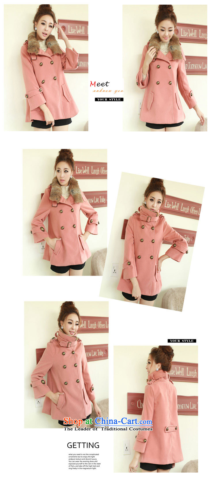 In 2014 Winter Land Gigi Lai new coats female Korea gross? version of winter in the rabbit hair collars long coats)? what cloak gross coats pink XXL picture, prices, brand platters! The elections are supplied in the national character of distribution, so action, buy now enjoy more preferential! As soon as possible.