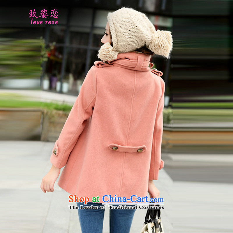 In 2014 Winter Land Gigi Lai new coats female Korea gross? version of winter in the rabbit hair collars long coats)? cloak? coats pink XXL, gross Gigi Lai land has been pressed in the Online Shopping