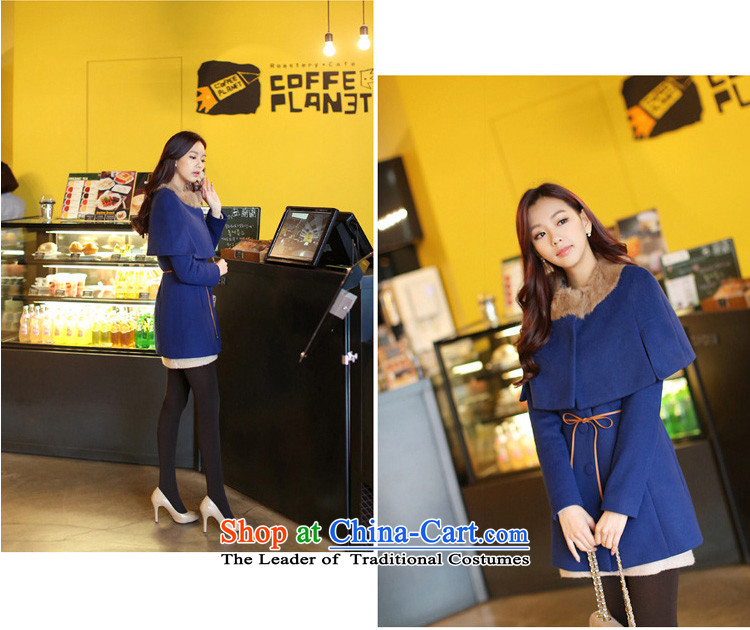 In 2014 Winter Land Gigi Lai new coats female Korea gross? version, single row deduction winter two kits shawl Sau San Mao coats blue S pictures?, prices, brand platters! The elections are supplied in the national character of distribution, so action, buy now enjoy more preferential! As soon as possible.