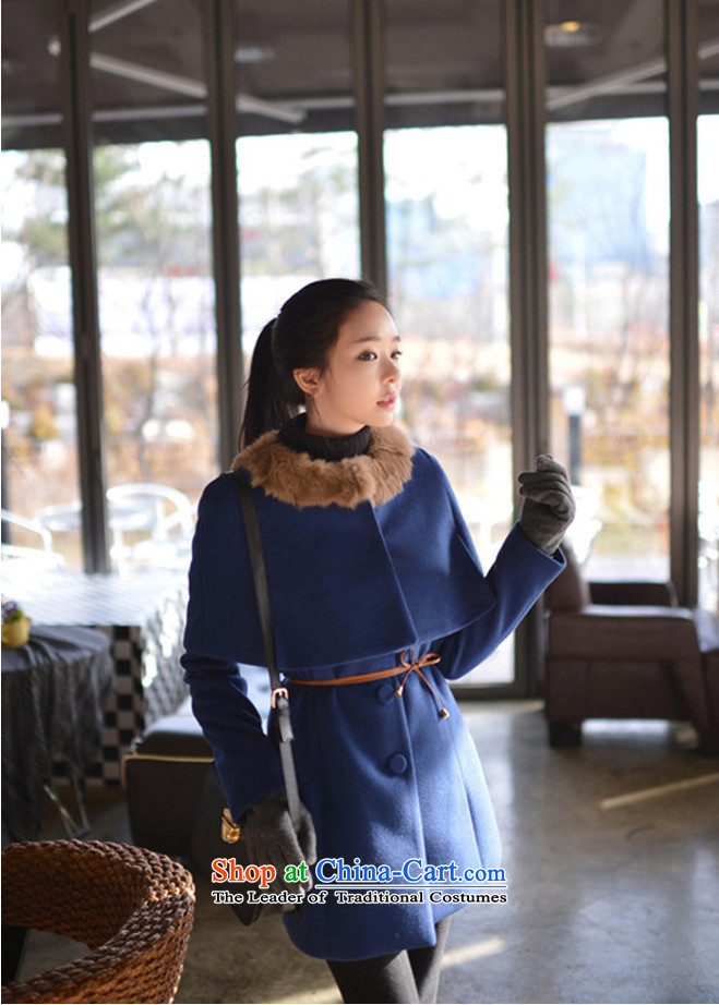 In 2014 Winter Land Gigi Lai new coats female Korea gross? version, single row deduction winter two kits shawl Sau San Mao coats blue S pictures?, prices, brand platters! The elections are supplied in the national character of distribution, so action, buy now enjoy more preferential! As soon as possible.