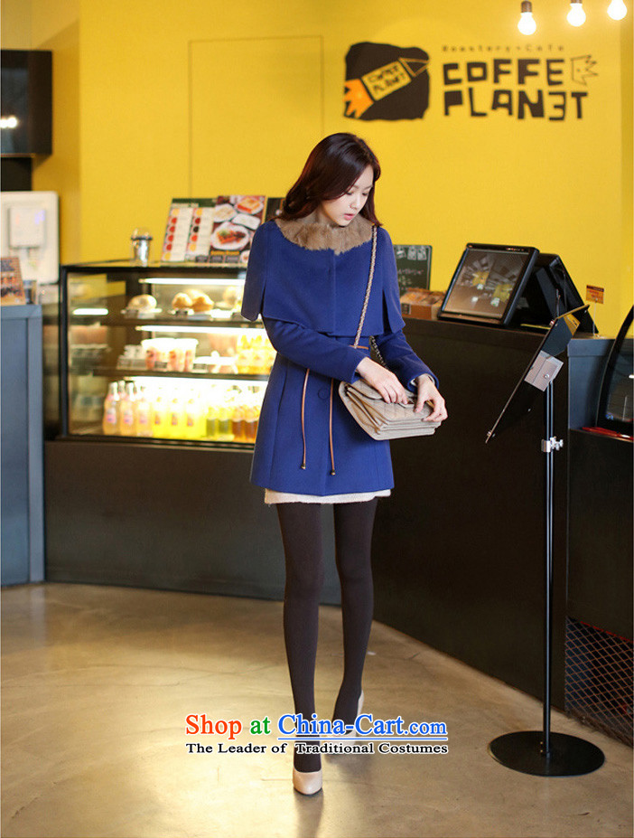 In 2014 Winter Land Gigi Lai new coats female Korea gross? version, single row deduction winter two kits shawl Sau San Mao coats blue S pictures?, prices, brand platters! The elections are supplied in the national character of distribution, so action, buy now enjoy more preferential! As soon as possible.