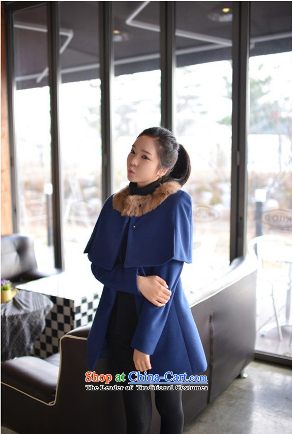 In 2014 Winter Land Gigi Lai new coats female Korea gross? version, single row deduction winter two kits shawl Sau San Mao coats blue S pictures?, prices, brand platters! The elections are supplied in the national character of distribution, so action, buy now enjoy more preferential! As soon as possible.