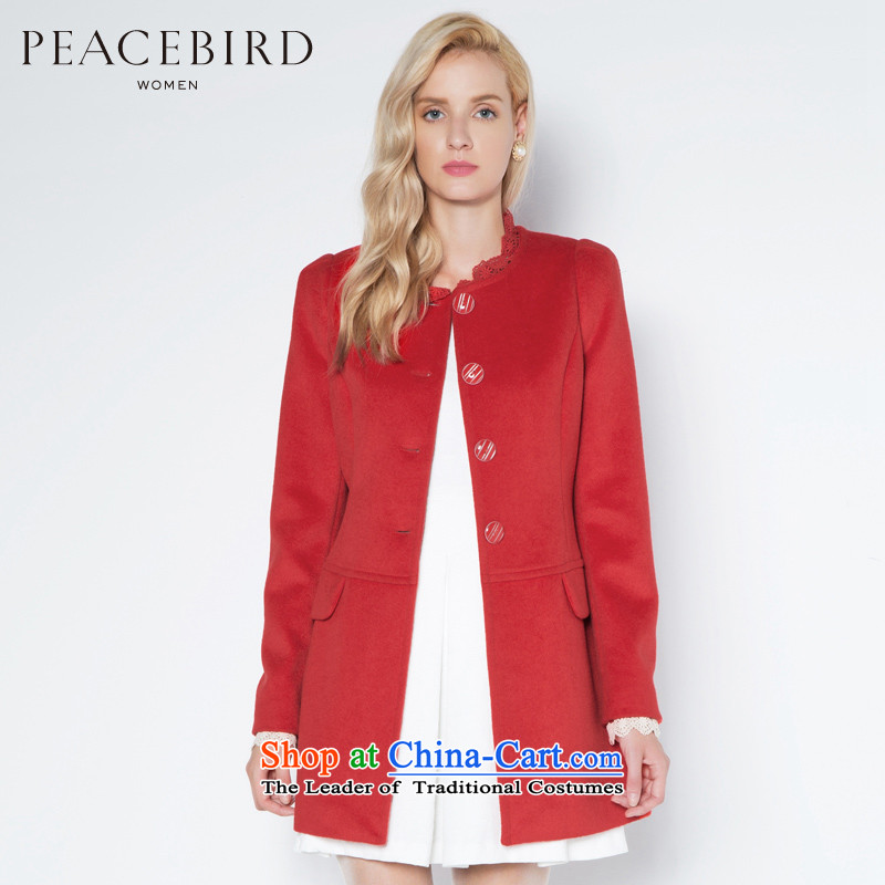 Women Peacebird 2014 winter clothing new pannelled lace coats A4AA34108 Black XL, peacebird shopping on the Internet has been pressed.
