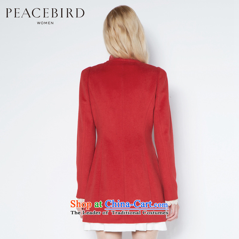 Women Peacebird 2014 winter clothing new pannelled lace coats A4AA34108 Black XL, peacebird shopping on the Internet has been pressed.