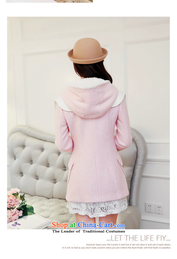 I for one percent of the 2014 autumn and winter new Korean version 2 Through a strip of Sau San with Cap for Female gentlewoman temperament jacket coat thickened gross? Ma Caron jacket pink M picture, prices, brand platters! The elections are supplied in the national character of distribution, so action, buy now enjoy more preferential! As soon as possible.
