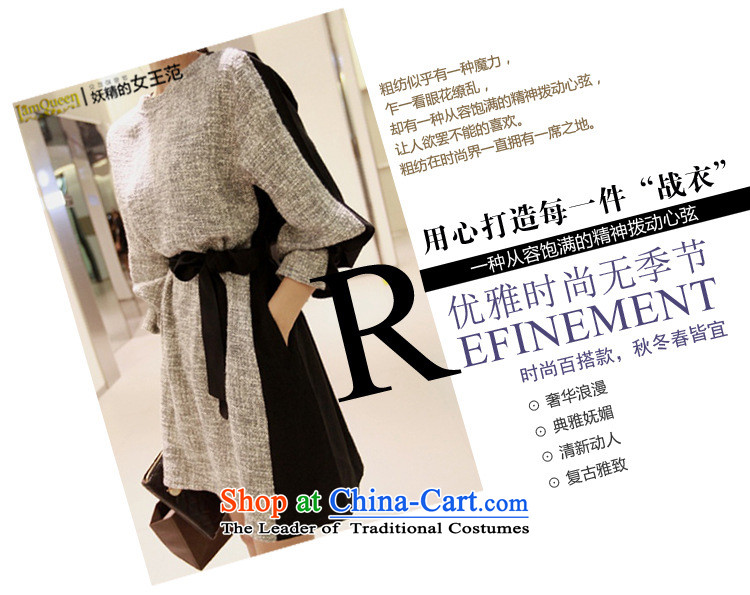 Ainu  autumn 2015 new for women Korean long-sleeved stitching of Sau San with a large number of ladies wear dresses female  1412 color picture pictures, prices, L brand platters! The elections are supplied in the national character of distribution, so action, buy now enjoy more preferential! As soon as possible.