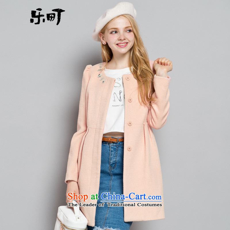 Lok-machi 2015 winter clothing new date of female acrylic without collars coats CWAA44253? RED?M