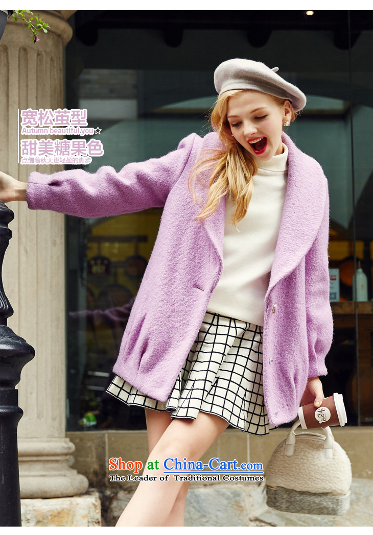 Lok-machi 2015 winter clothing new date of women caught in long coats CWAA44261 PURPLE M picture, prices, brand platters! The elections are supplied in the national character of distribution, so action, buy now enjoy more preferential! As soon as possible.