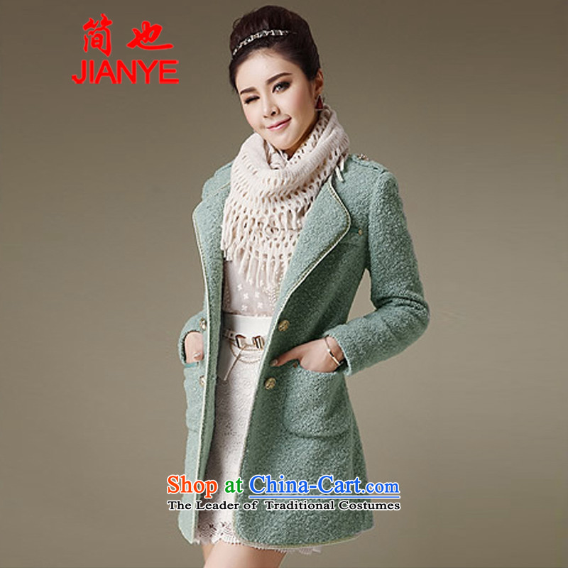 Jane  Winter 2013 also new women Korean ol Sau San a wool coat autumn and winter coats that gross temperament 8,850 M, simplistic and green beans (jianye) , , , shopping on the Internet