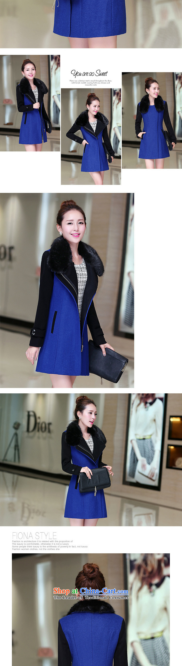 Yu ink dust overnight for autumn and winter by 2015 Women's clothes new Korean version in Sau San long thick Nagymaros Washable Wool overcoats female U880? Blue M picture, prices, brand platters! The elections are supplied in the national character of distribution, so action, buy now enjoy more preferential! As soon as possible.