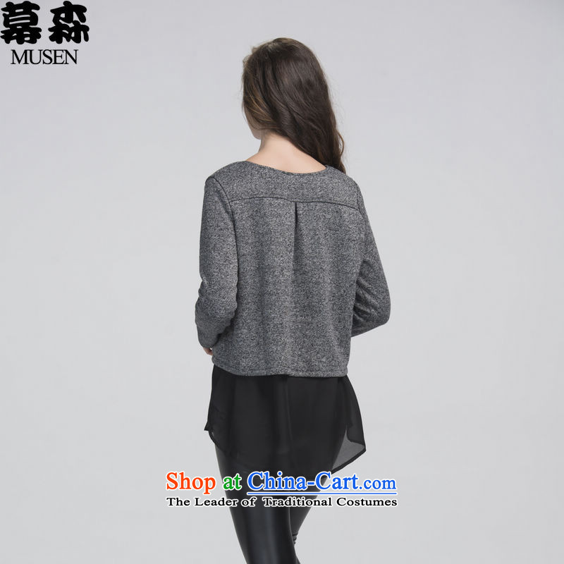 The sum to increase women's code 200 catties Fall/Winter Collections thick mm cloak leave two kits T-shirt shirt video thin coat gray 4XL, cultural sum shopping on the Internet has been pressed.