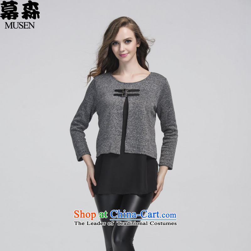 The sum to increase women's code 200 catties Fall/Winter Collections thick mm cloak leave two kits T-shirt shirt video thin coat gray 4XL, cultural sum shopping on the Internet has been pressed.
