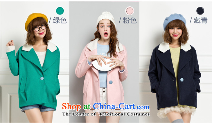 Lok-machi 2015 winter clothing new date of female spell color coats CWAA44208 retro? LAKE green L picture, prices, brand platters! The elections are supplied in the national character of distribution, so action, buy now enjoy more preferential! As soon as possible.