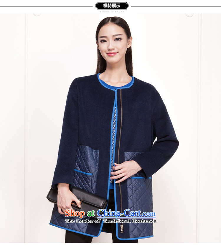 El Boothroyd 2015 winter clothing new Korean spelling skin. long wool coat stitching 6480927232 navy blue jacket? L picture, prices, brand platters! The elections are supplied in the national character of distribution, so action, buy now enjoy more preferential! As soon as possible.