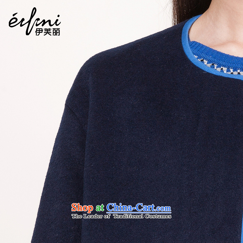 El Boothroyd 2015 winter clothing new Korean spelling skin. long wool coat stitching 6480927232 navy blue jacket? , L, Evelyn eifini lai () , , , shopping on the Internet
